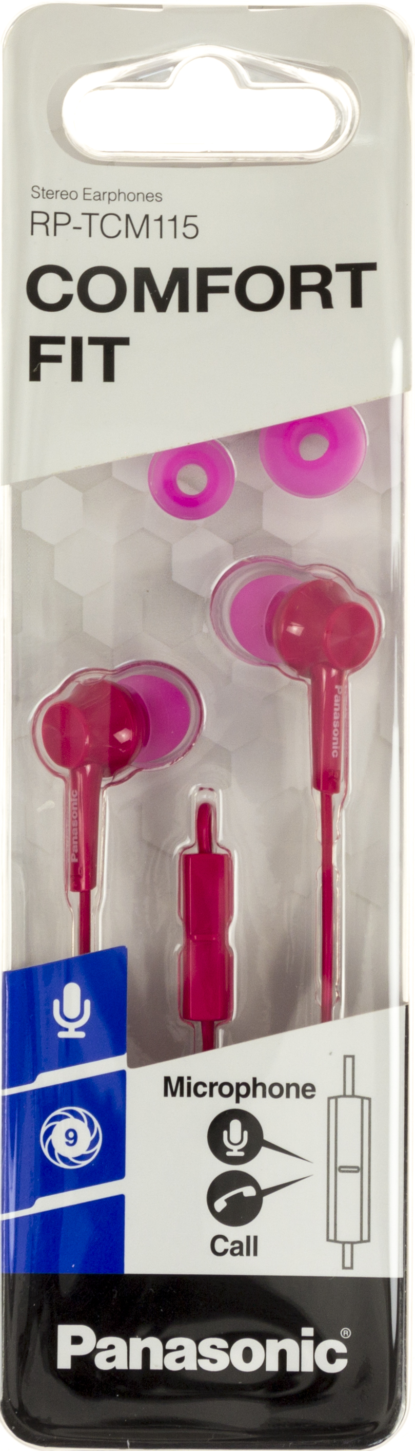 Навушники вакуумні RP-TCM115GC-P pink+мікрофон