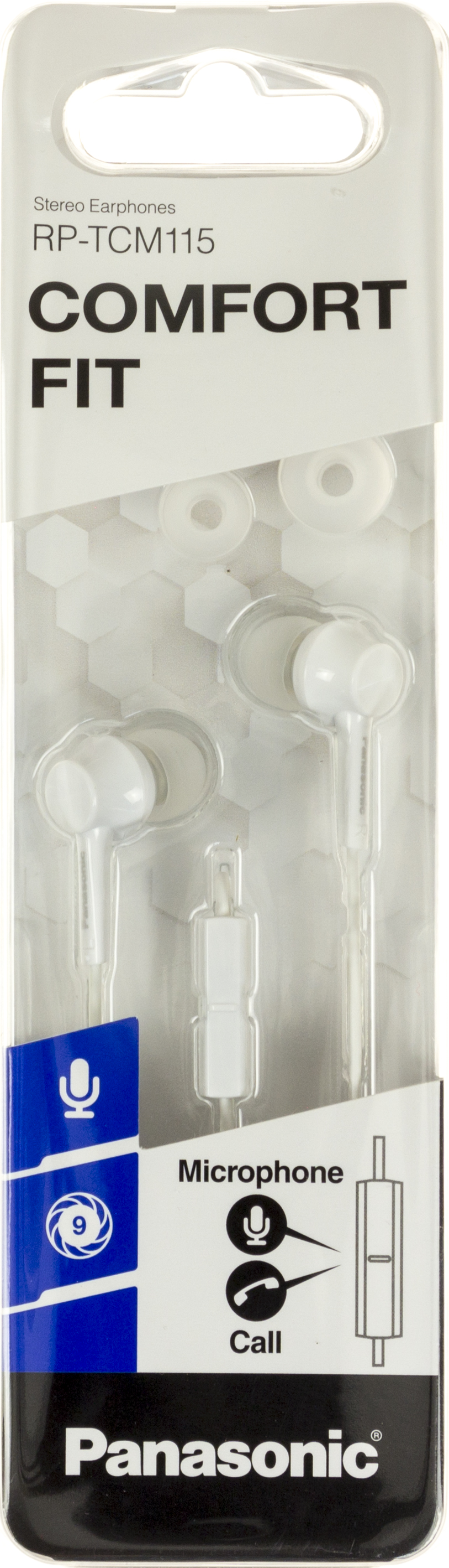 Навушники вакуумні RP-TCM115GC-W white+мікрофон