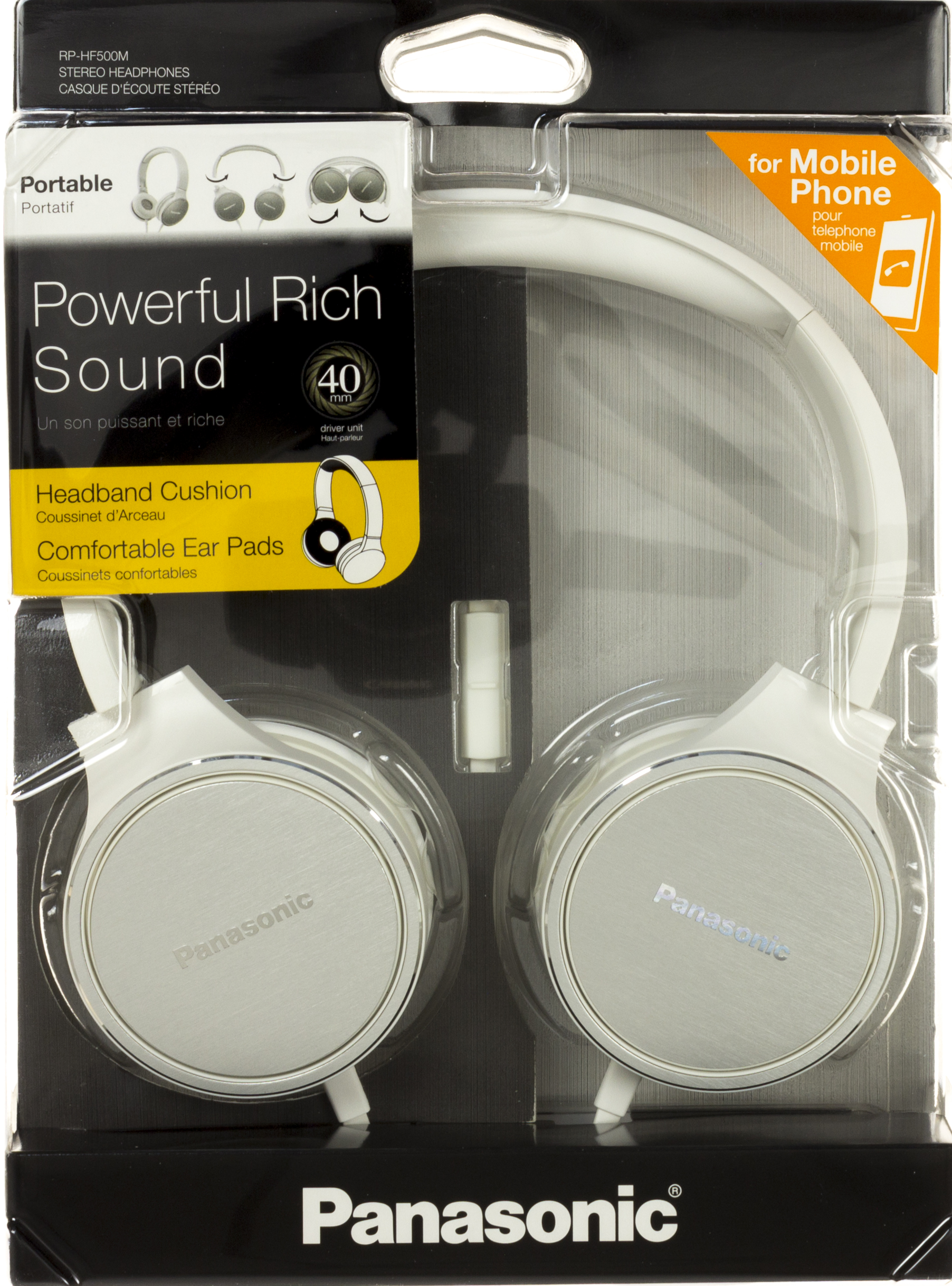 Навушники RP-HF500MGCW white+мікрофон
