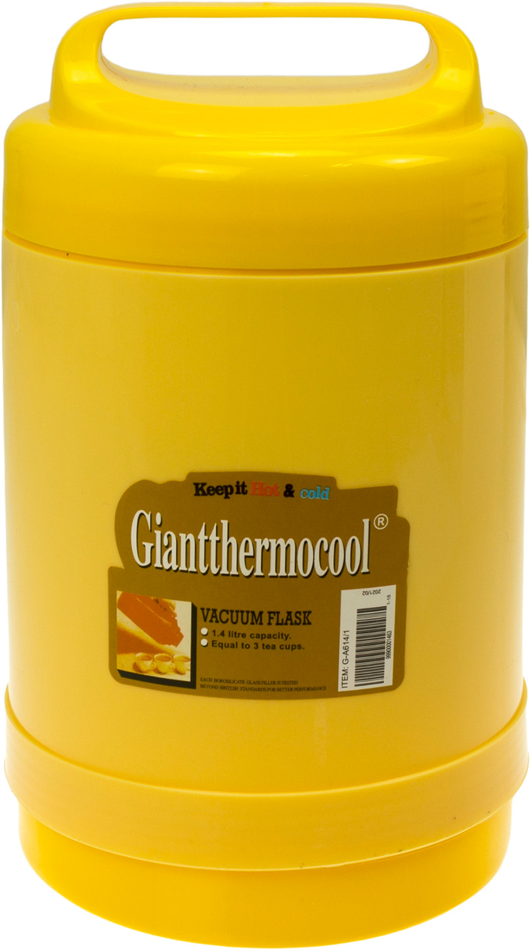 Термос харчовий пластиковий 1,4л «Giantthermocool» з скляною колбою /1463