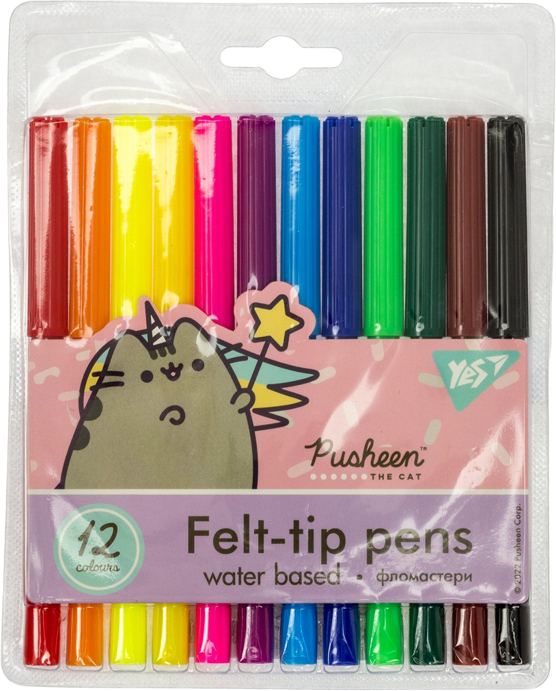 Фломастери 12 кольорів «Pusheen»