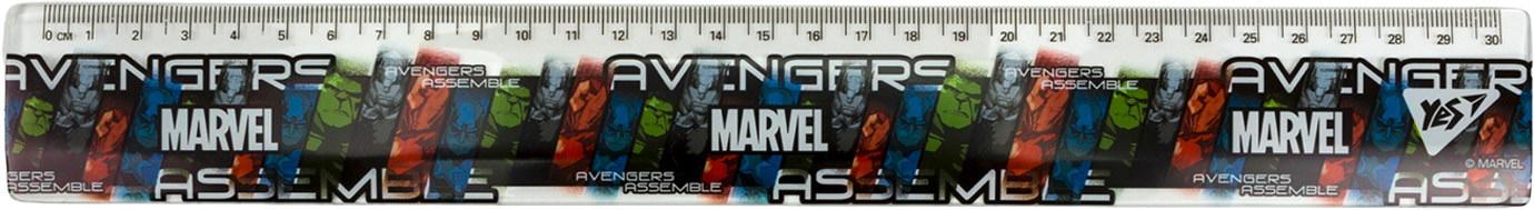 Лінійка пластикова 30см Marvel.Avengers