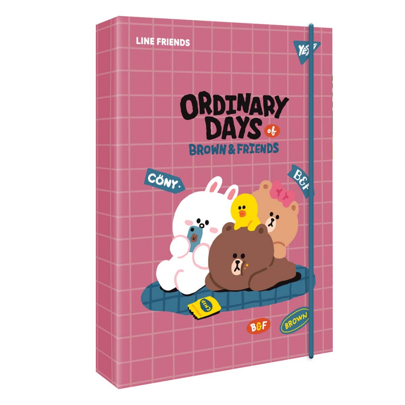 Папка для зош. В5 «Line friends» на резинці картон
