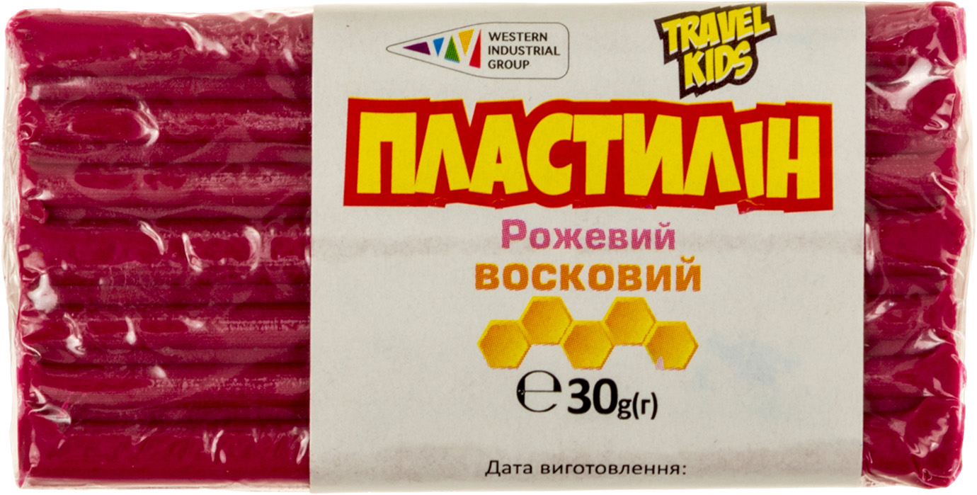 Пластилін «Гамма UA» 30гр рожевий, восковий