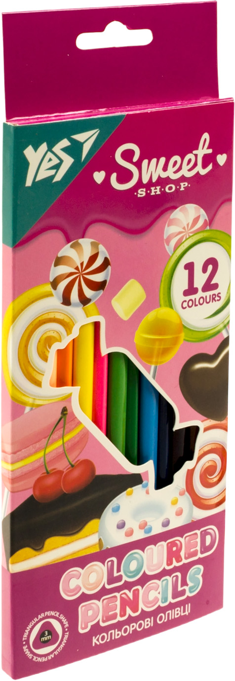 Олівці кольорові 12 кольорів Sweet Cream