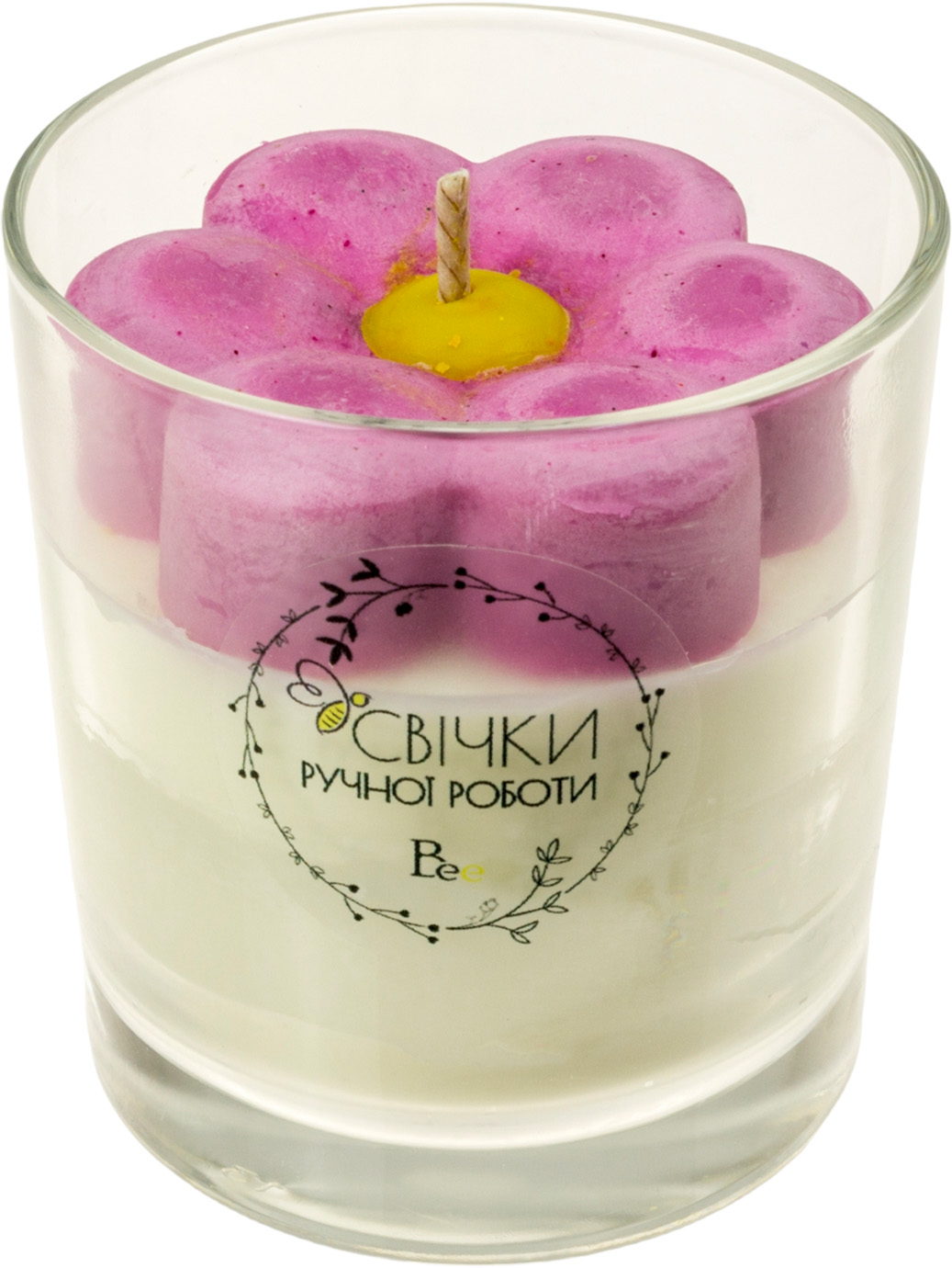 Свічка Квітка 376 гр у склянці