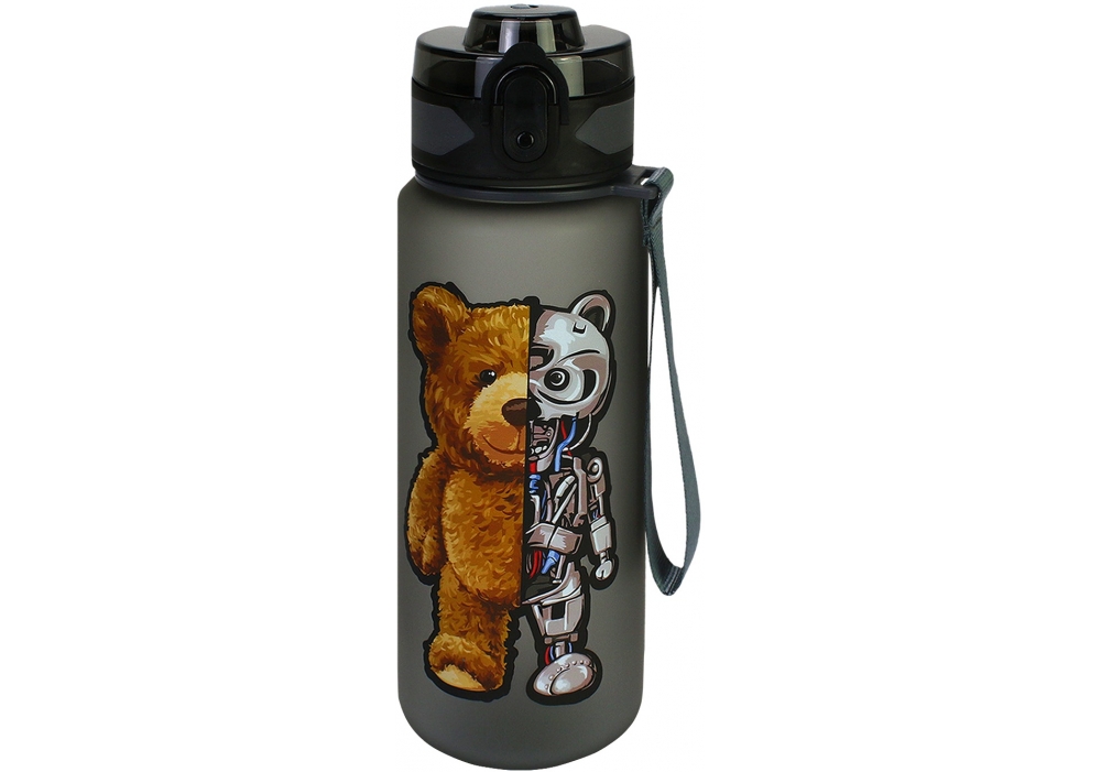 Пляшка для води тританова 500мл Robo Bear чорна