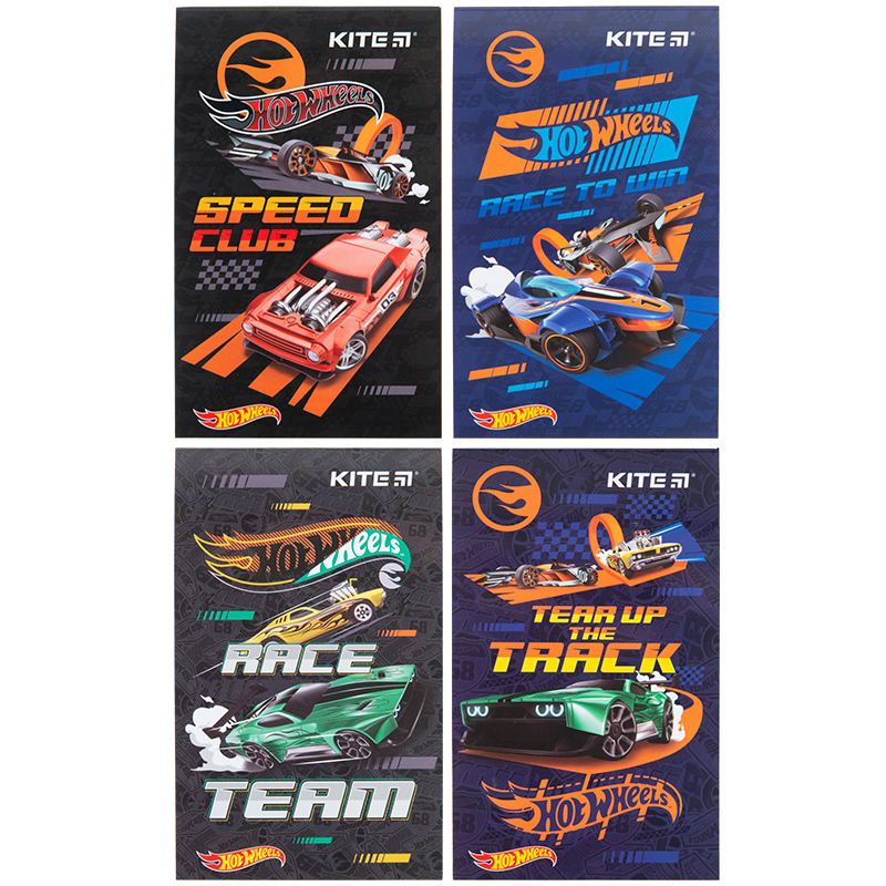 Блокнот А6 50 аркушів б/лінія тверда обкладинка Hot Wheels