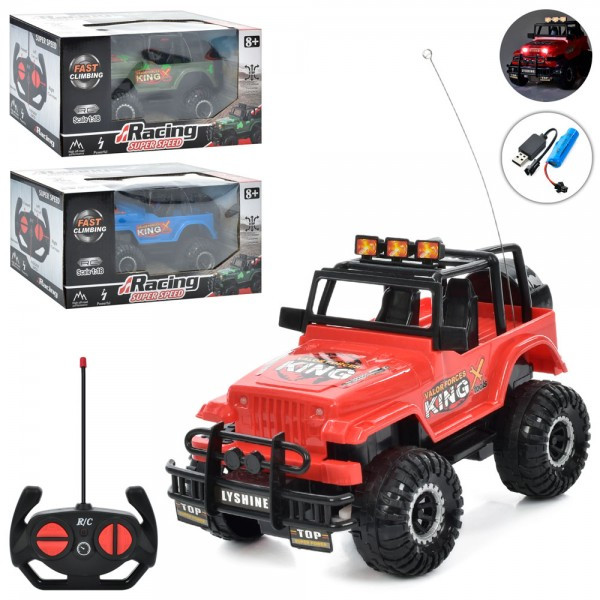 Джип RK (1:18) 22см, світ., USB заряд, в коробці, 3 кольори, 27×15×13,5см