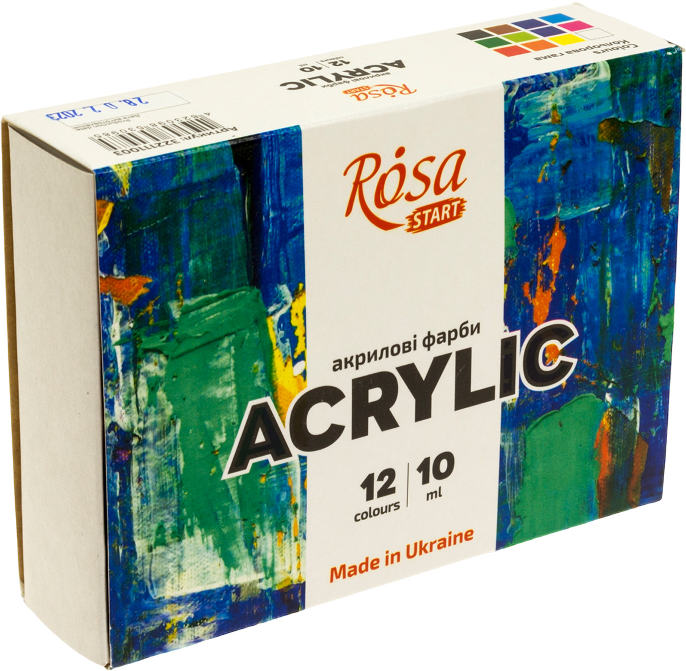 Набір акрилових фарб «Rosa Start» 12×10мл Color