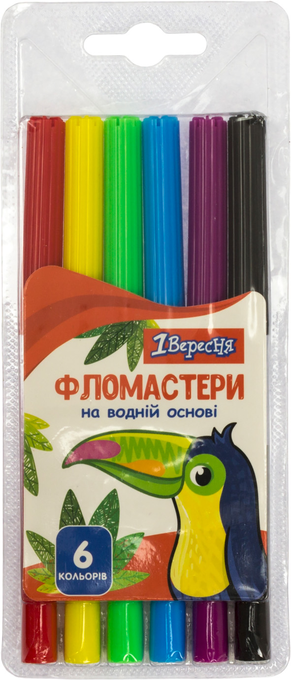 Фломастери «1В» 6 кольорів «Zoo Land»