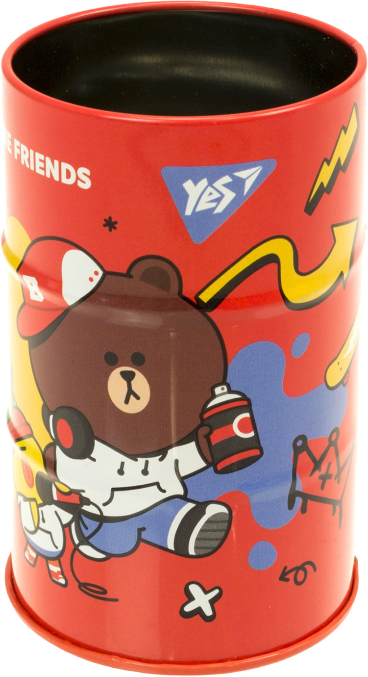 Стакан для ручок металевий «Line friends»