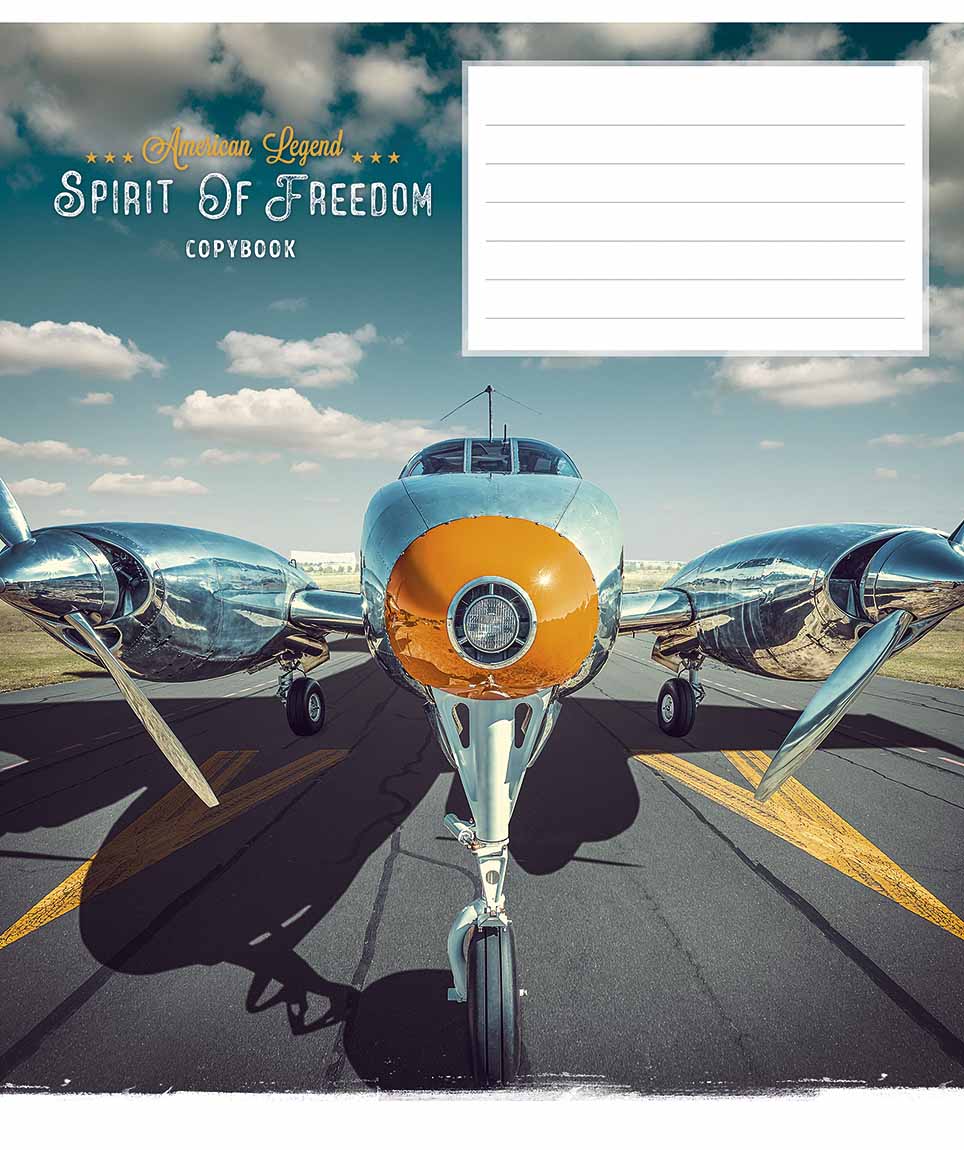 Зошит 18 аркушів клітинка «Spirit of freedom» ВД-лак
