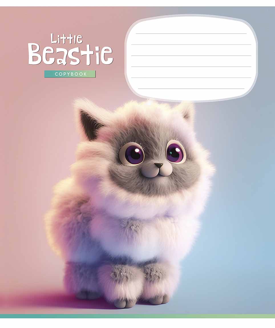 Зошит 12 аркушів клітинка «Little beasties»