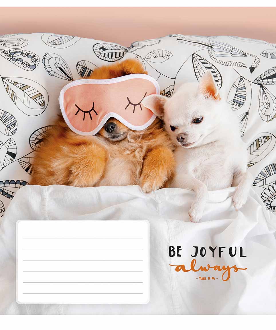 Зошит 12 аркушів коса лінія «Be joyful always» ВД-лак