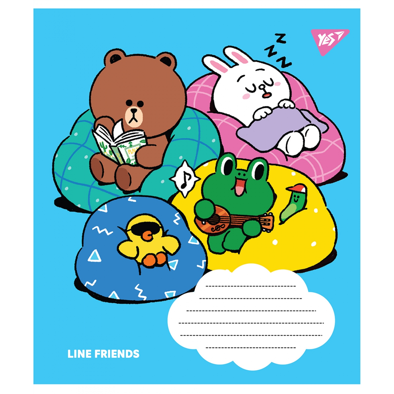 Нотний зошит А5 12 аркушів Line friends