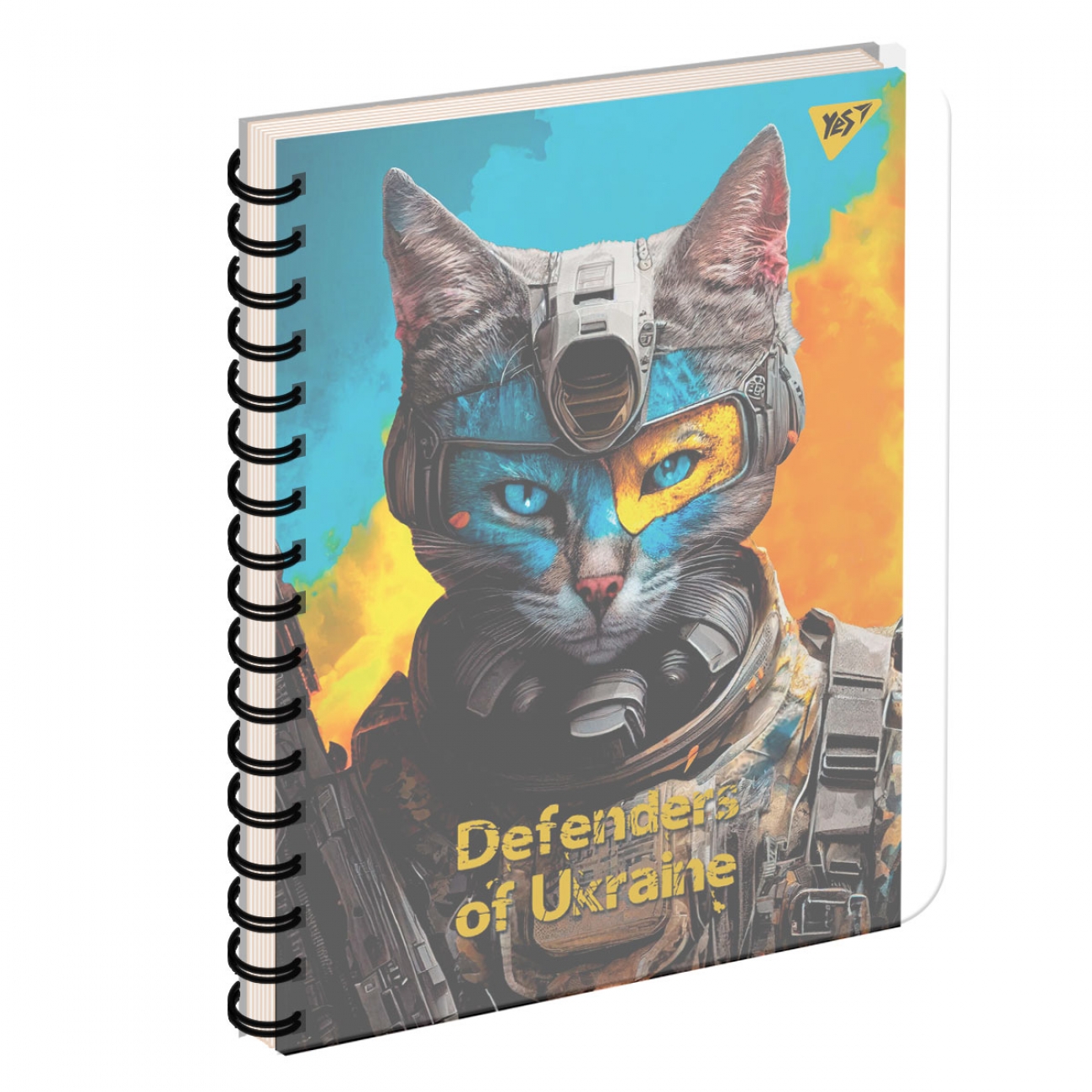 Блокнот пруж. А5 144 аркуші клітинка пластиковий обкладинка «Defenders of Ukraine»