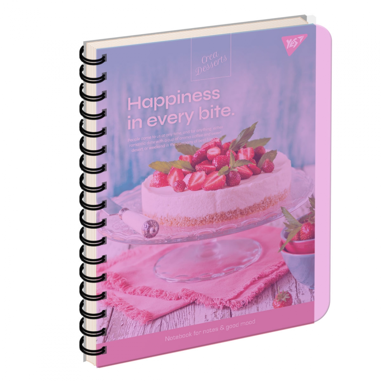 Блокнот пруж. А5 144 аркуші клітинка пластиковий обкладинка «Desserts»