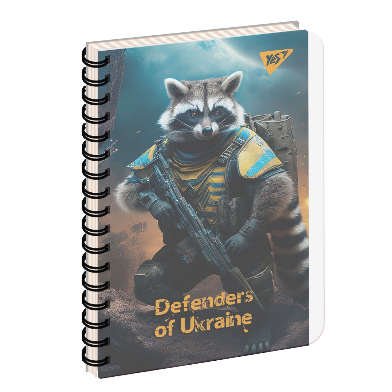 Блокнот пруж. В6 144 аркуші клітинка пластиковий обкладинка «Defenders of Ukraine»