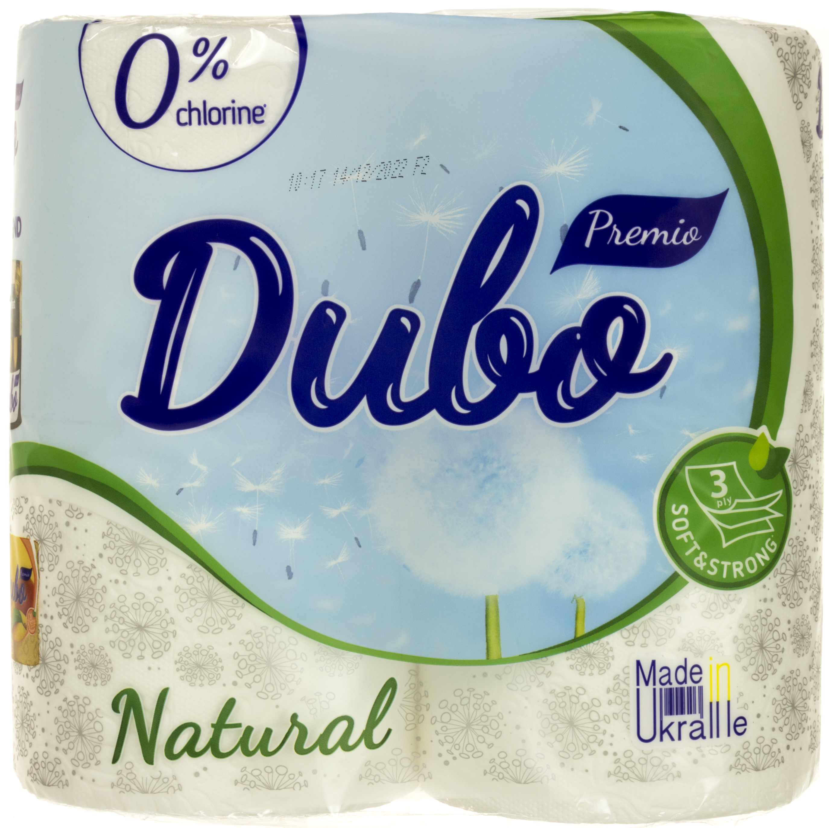 Туалетний папір «Диво Premio Naturale» 3шар. (4шт) білий