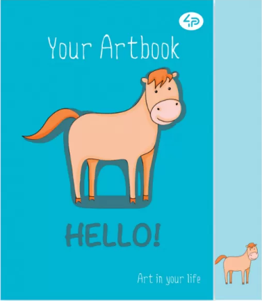 Блокнот А5 48 аркушів б/лінія «Artbook horse»