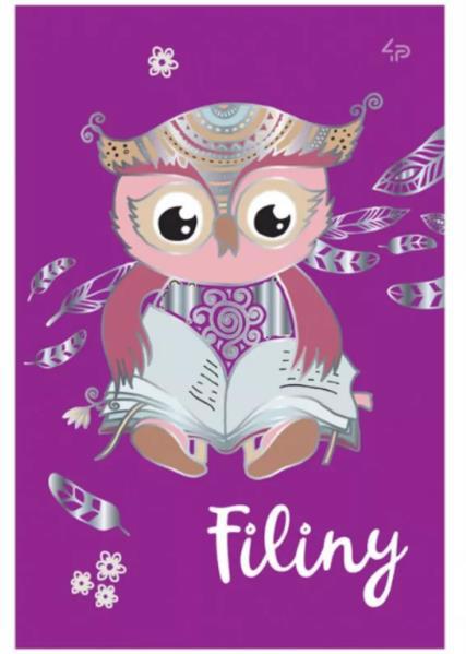 Блокнот А5 40 аркушів б/лінія «Filiny» violet