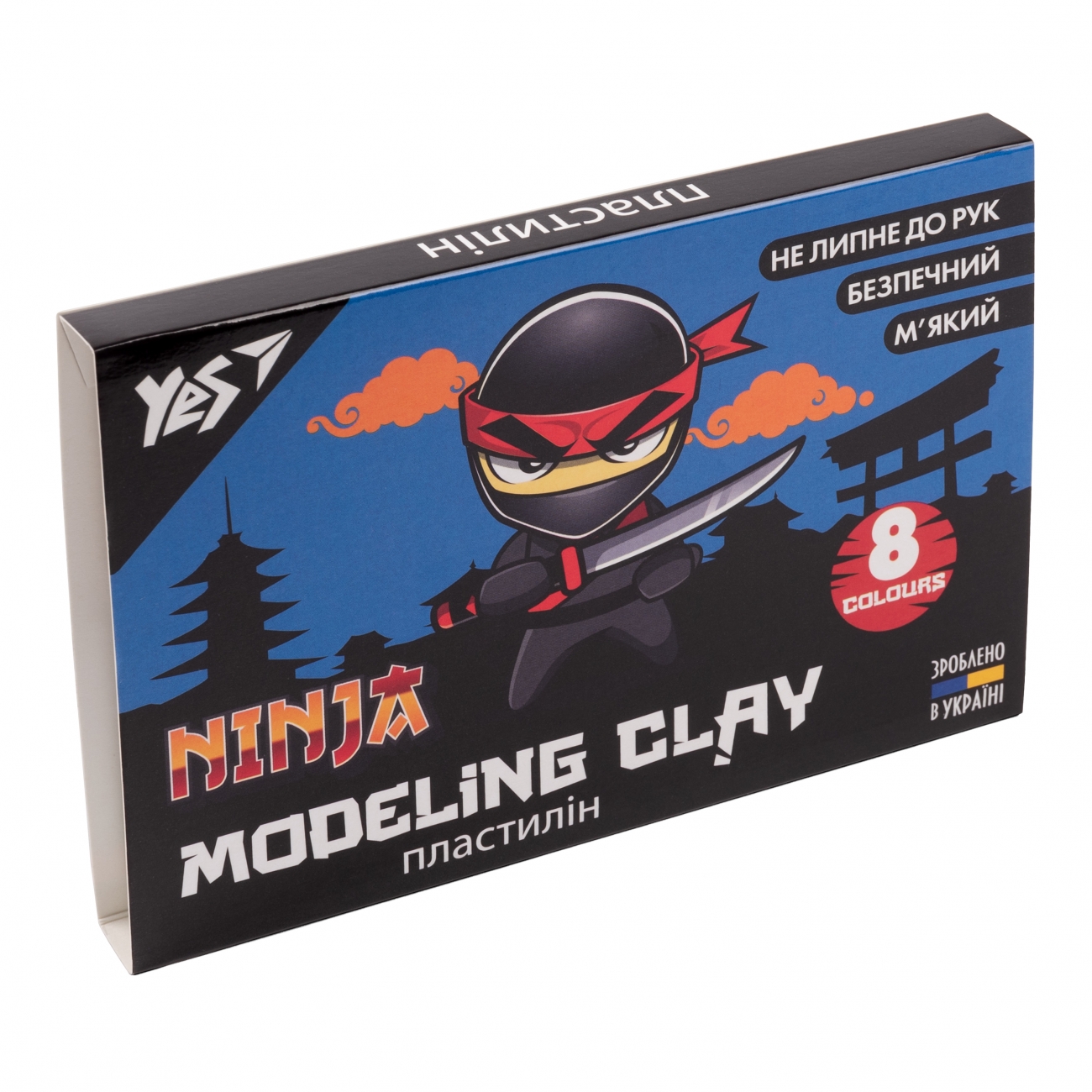 Пластилін Ninja 8 кольорів 160гр