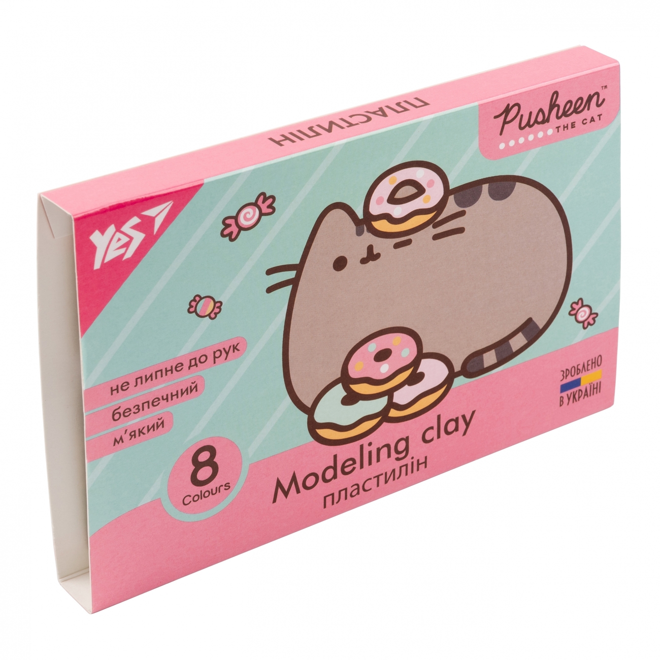 Пластилін Pusheen 8 кольорів 160гр
