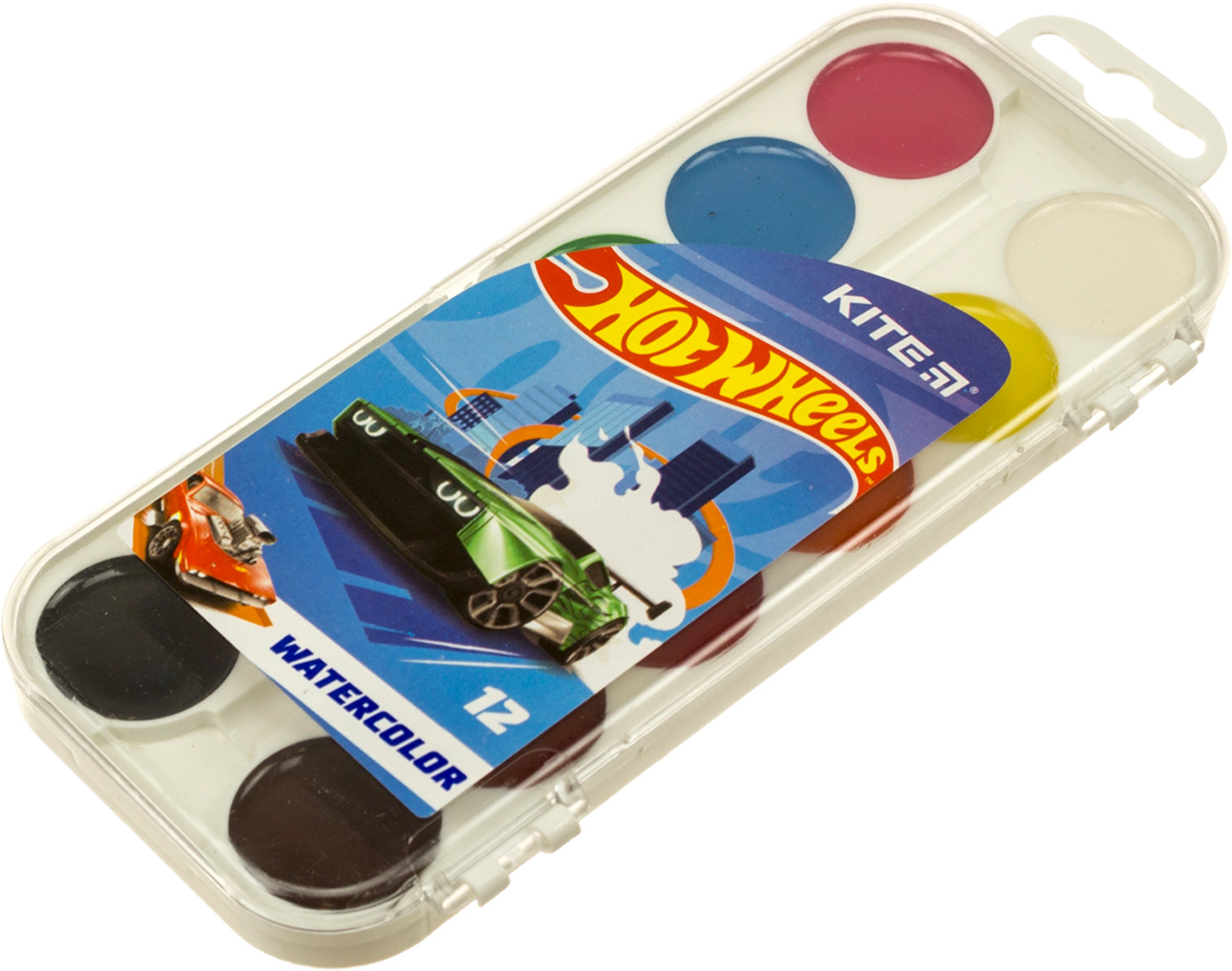 Акварель 12 кольорів «Hot Wheels»