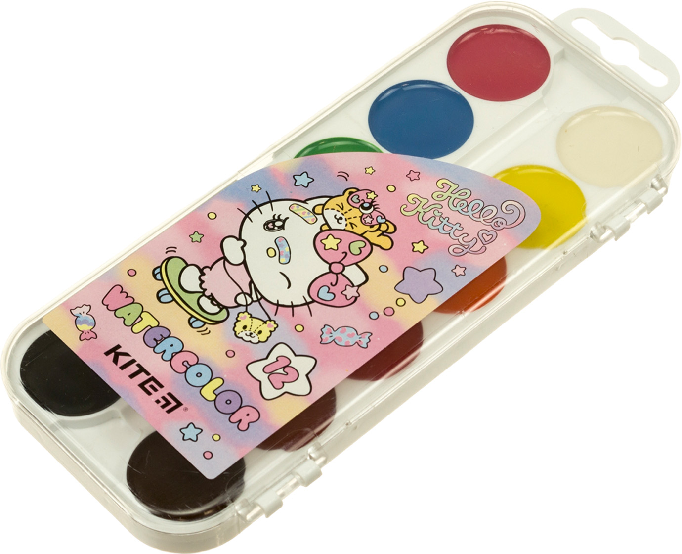 Акварель 12 кольорів «Hello Kitty»
