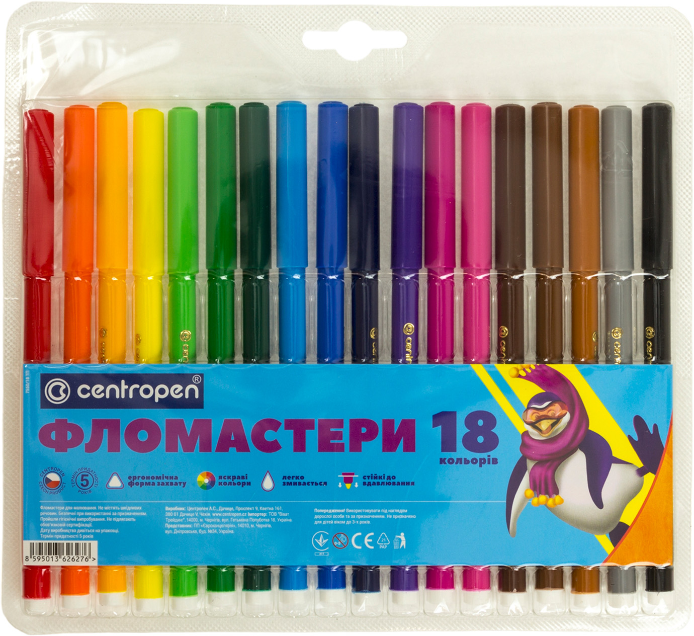Фломастери Color World 7550/18 18 кольорів
