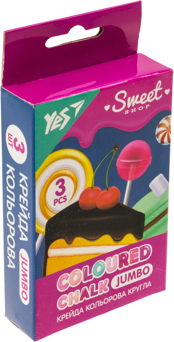 Крейда кольорова 3 шт Jumbo Sweet Cream