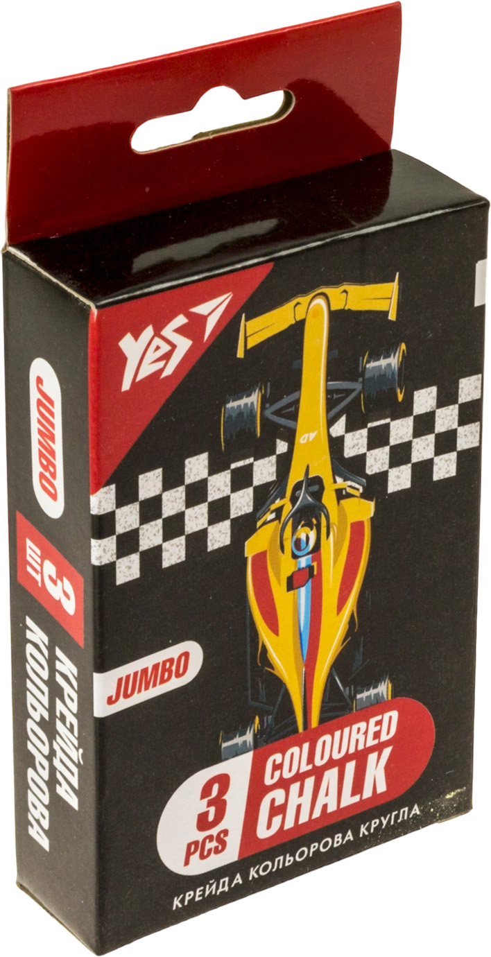 Крейда кольорова 3 шт Jumbo Race legend