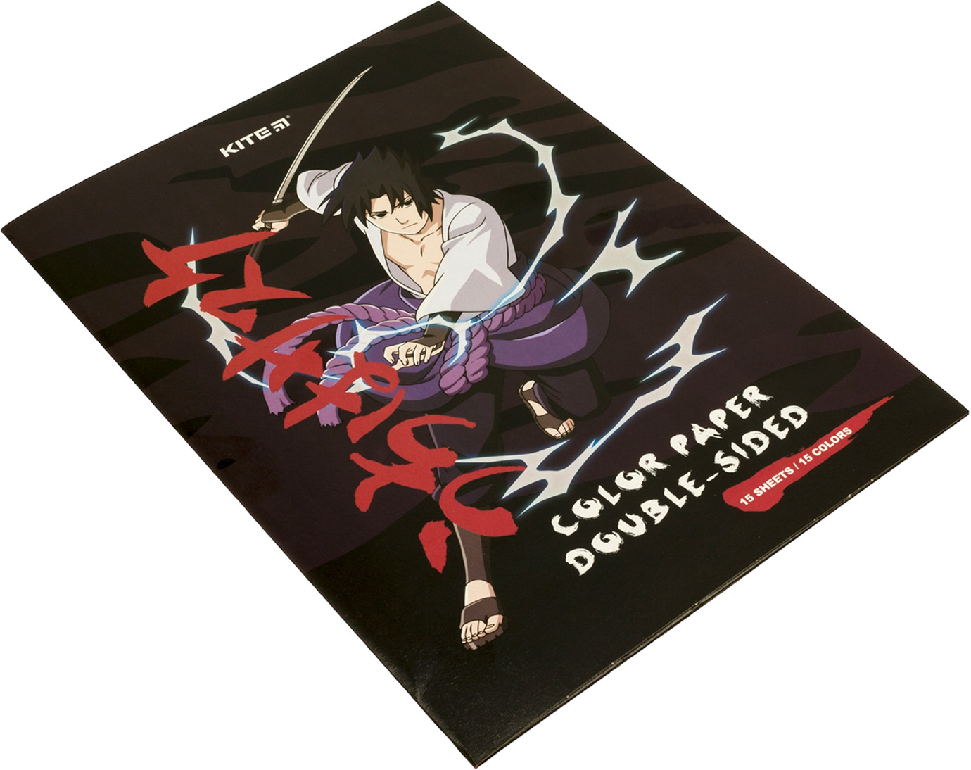 Папір кольоровий А4 двосторонній 15арк./15 кольорів Naruto