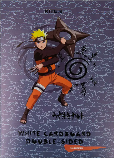 Картон білий А4 10 аркушів Naruto