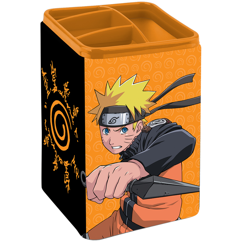 Стакан для ручок квадр. Naruto