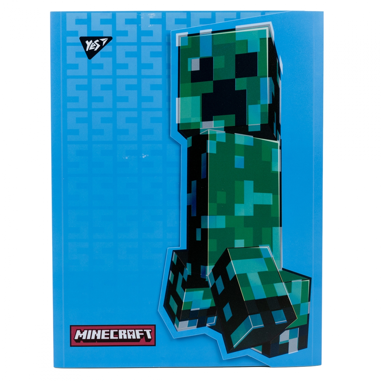 Папка-органайзер А4 Minecraft 2 відділення з фігурним клапаном на липучці