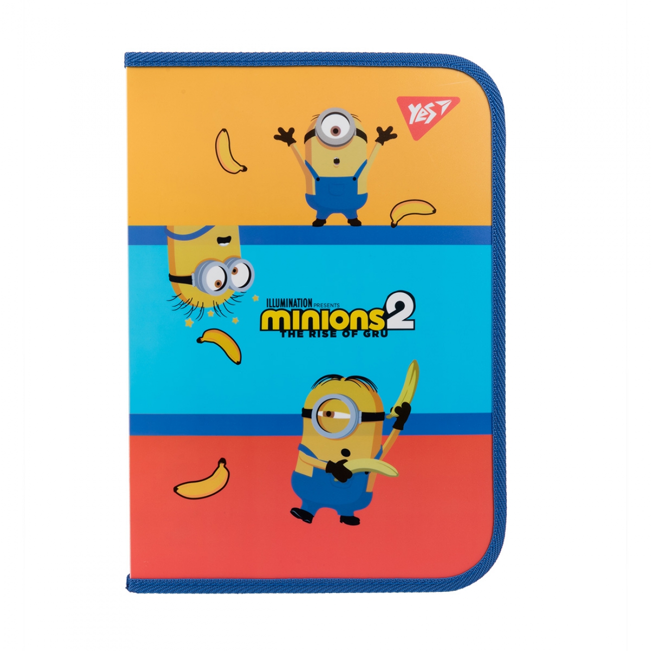 Папка для праці А4 «Minions» на блискавці пластикова, з внутр. кишенею