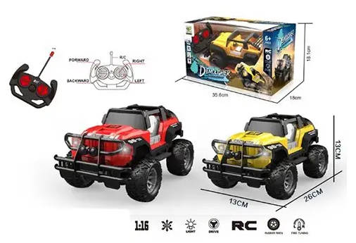 Джип RK (1:16) 26см, гумові колеса, світ., в коробці, 35,5×18×18см