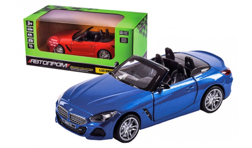 Машина металева BMW Z4 M40i, 1:30,на бат-ці, світ., звук, відчин. двері КІ