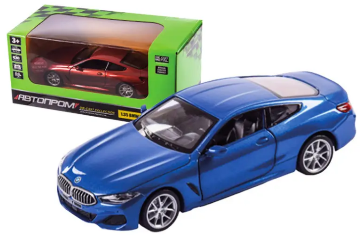 Машина металева BMW M850i Coupé, 1:35,на бат-ці, світ., звук, відчин. двері КІ