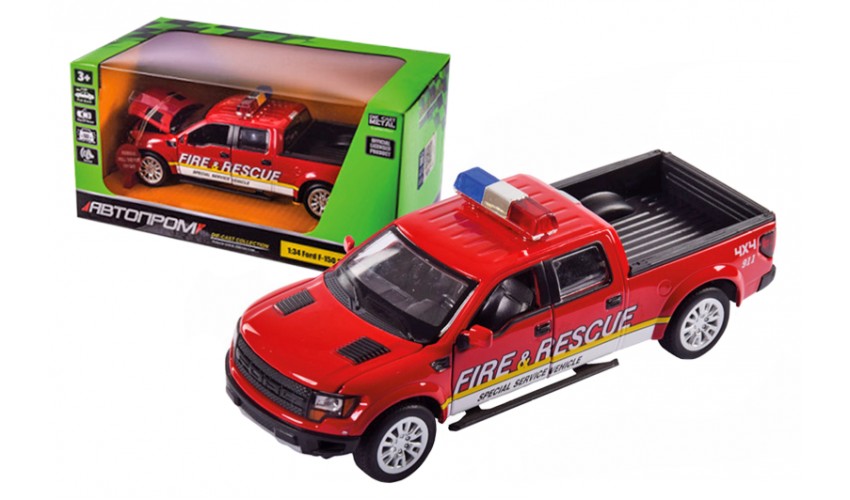 Машина металева FordF-150 SVT Raptor-Police, 1:34,світ. звук, відчин. двері КІ