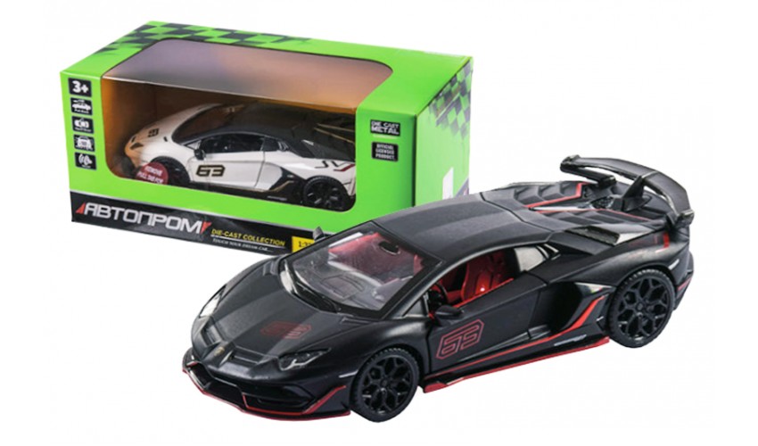 Машина металева LamborghiniAventadorSVJ, 1:32,світ., звук, відчин. двері КІ