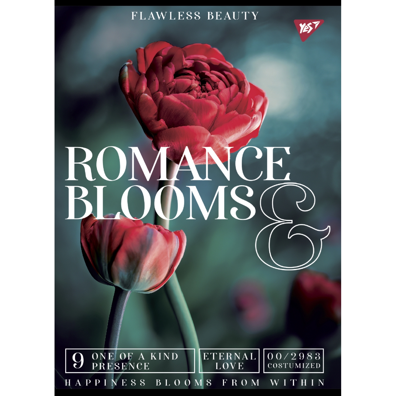 Зошит А4 48 аркушів клітинка м'яка обкладинка «Romance blooms»