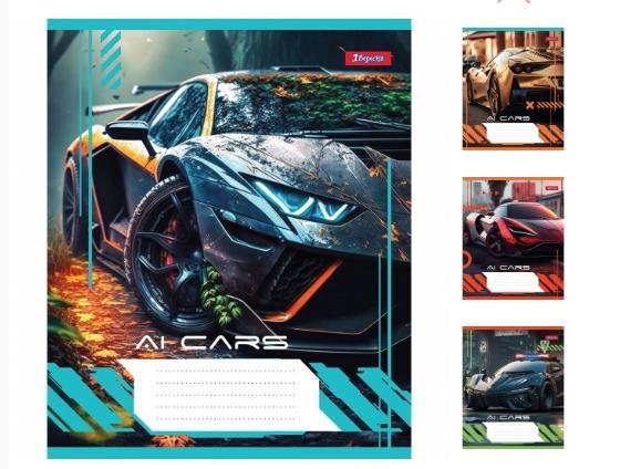 Зошит 60 аркушів лінія 1В AI cars