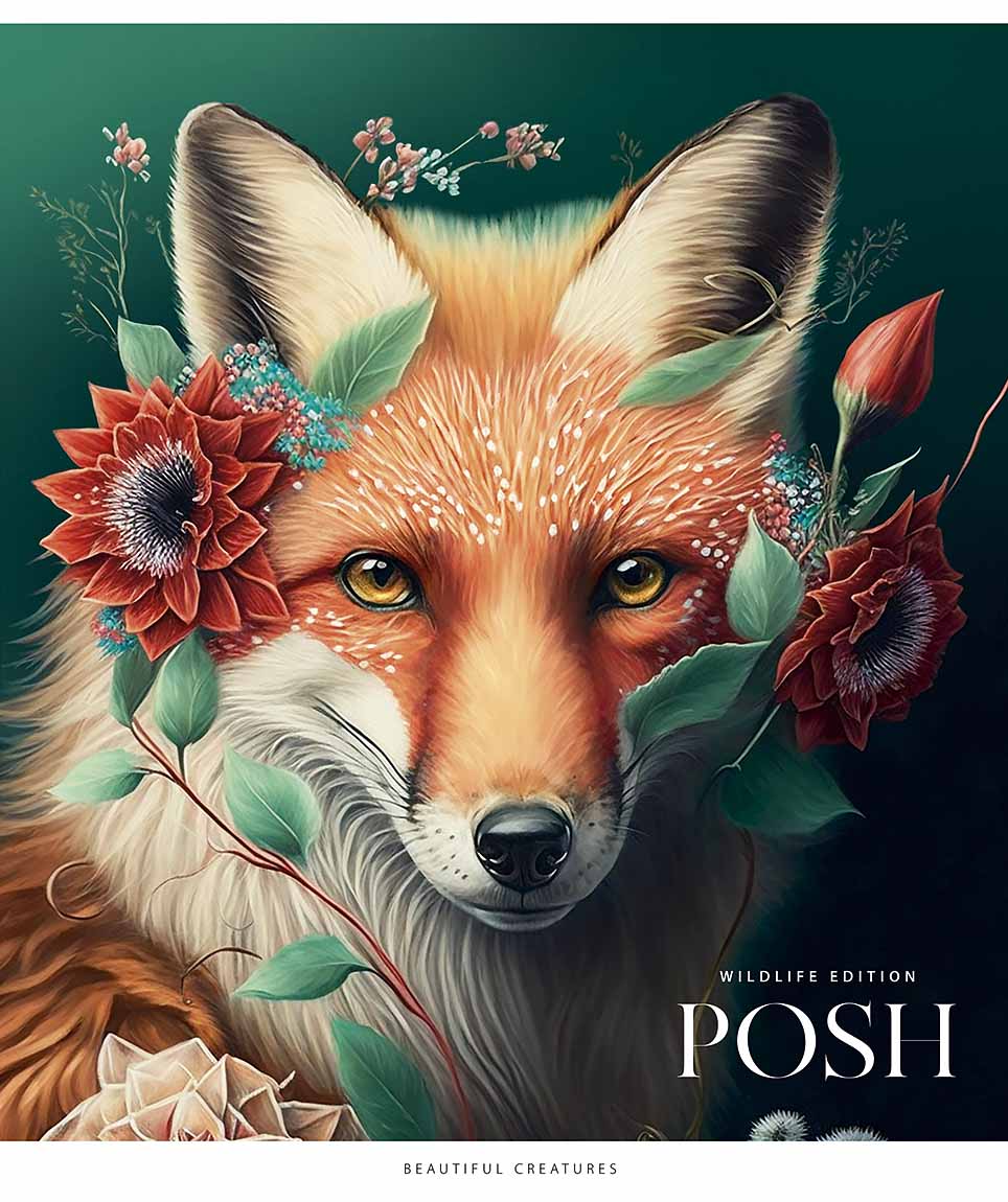 Зошит 96 аркушів клітинка «Posh creatures» УФ-лак