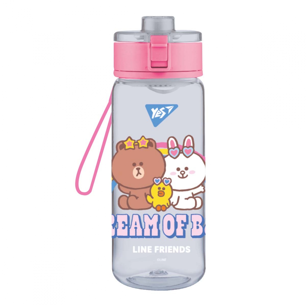 Пляшка для води пластикова 600мл Line friends