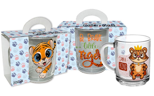 Чашка скло 200мл Green Tea «Символ року Tiger»
