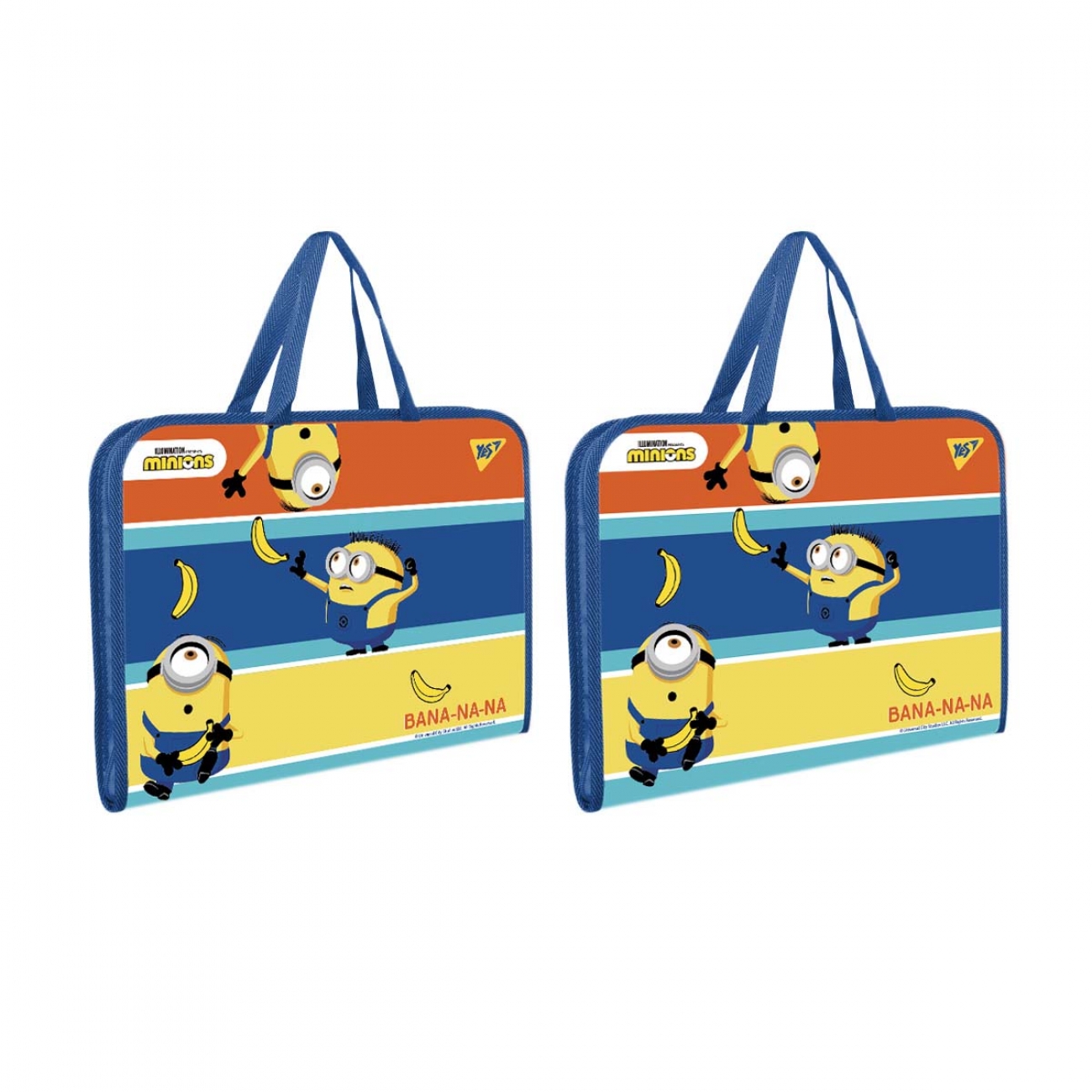 Папка-портфель А4 «Minions» на блискавці, з ручками
