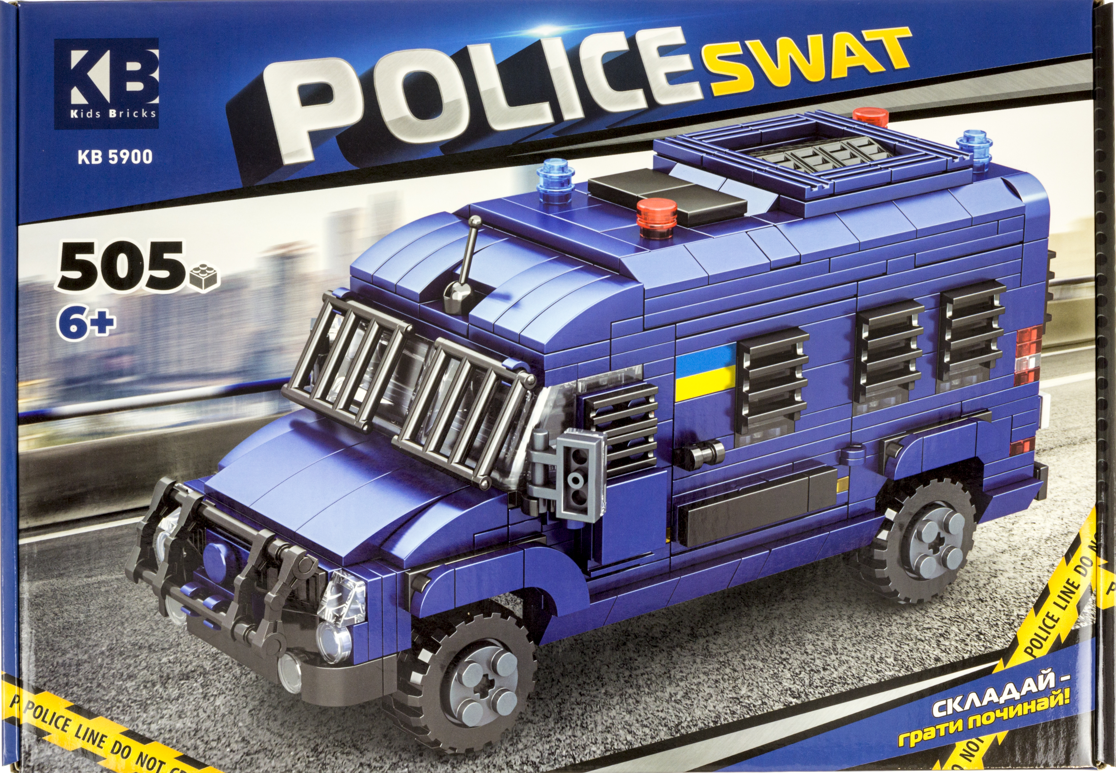 Конструктор Поліцейська машина 505дет., в коробці, 32×22×6см
